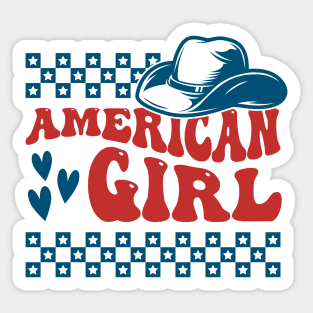 American Girl Red Hearts Sticker